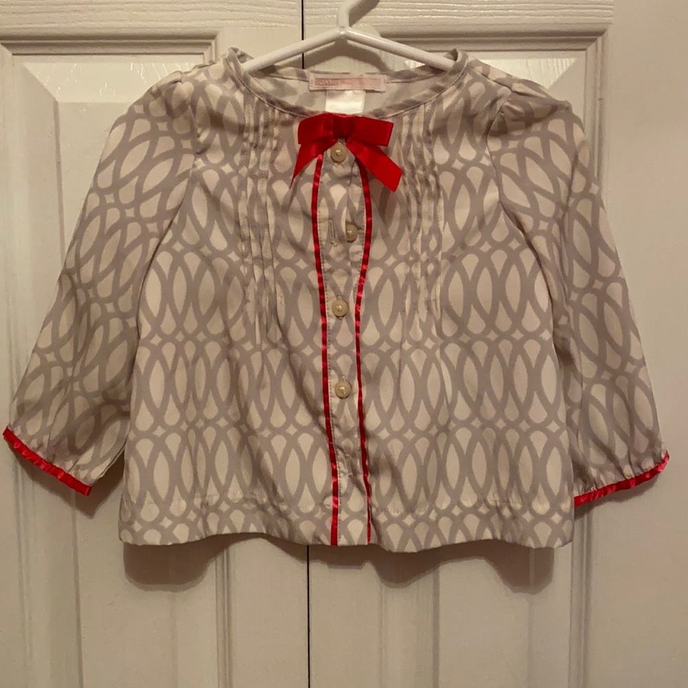 Janie and Jack button down silk -like shirt